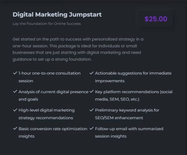 Starter Pack - Digital Marketing Jumpstart